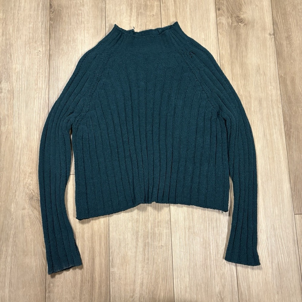 American Eagle Dark Green‎ Mock Neck Soft Sweater Size Large Autumnal